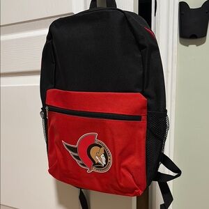 New Ottawa Senators NHL Black and Red Backpack